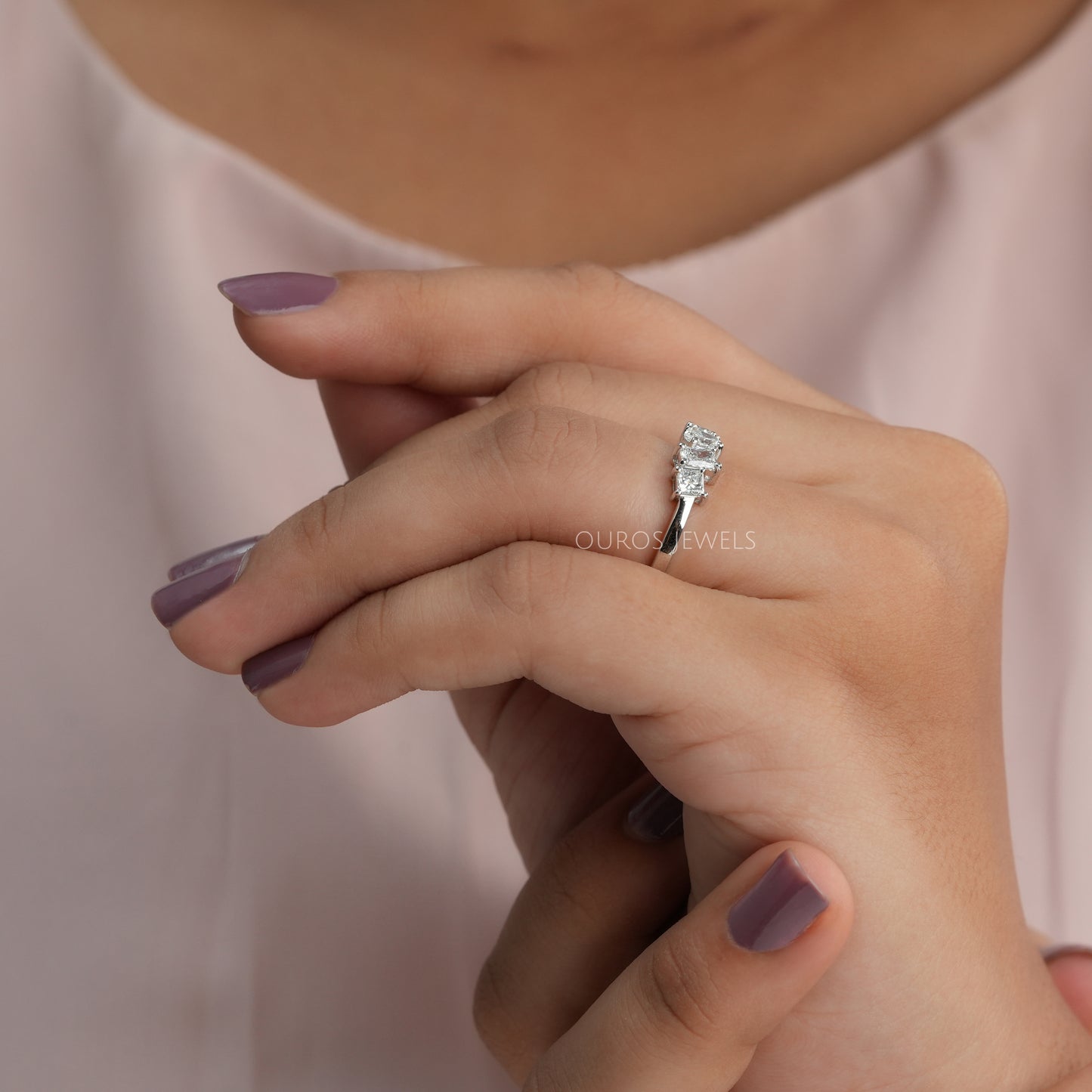 Multi Shape Four Stone Lab Diamond Ring