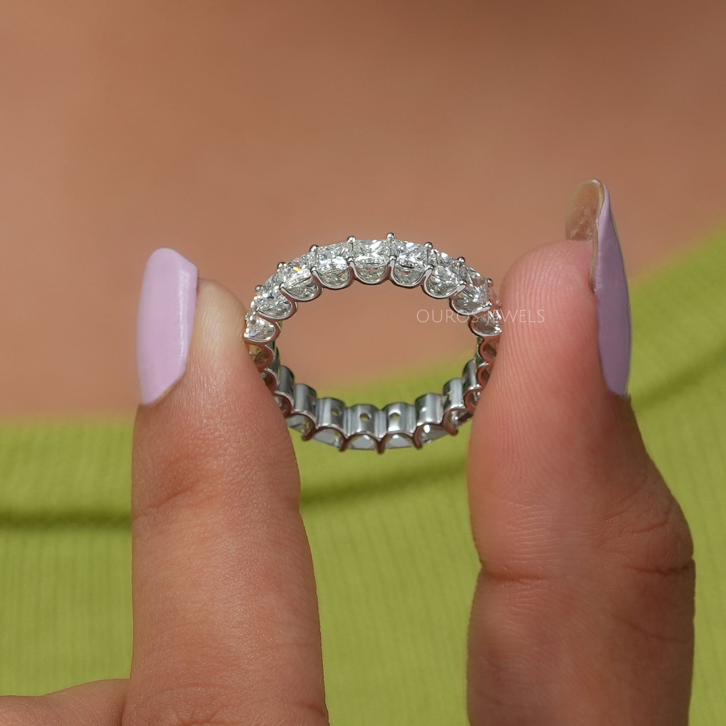 Lab Grown Princess Diamond Eternity Band