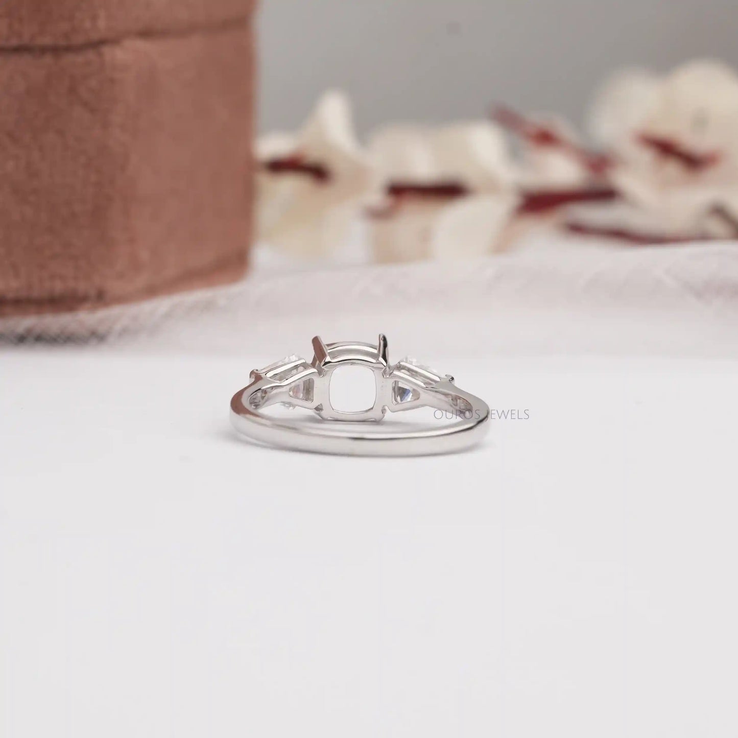 Shield Cut Lab Diamond Mount Setting Ring