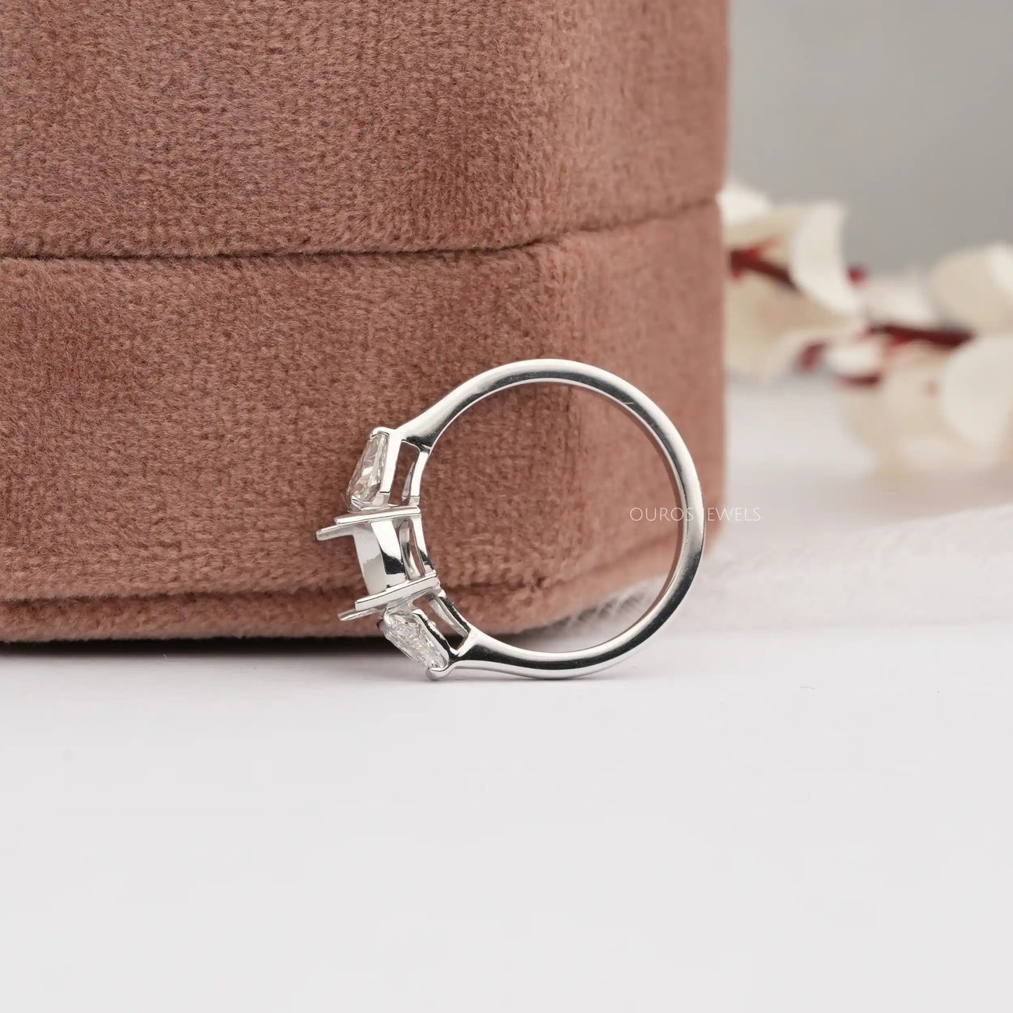 Shield Cut Lab Diamond Mount Setting Ring