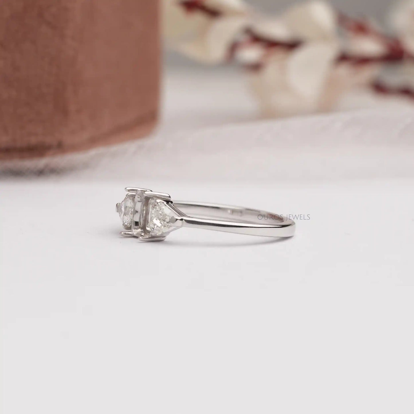 Antique Shape  Lab Diamond  Mount Ring