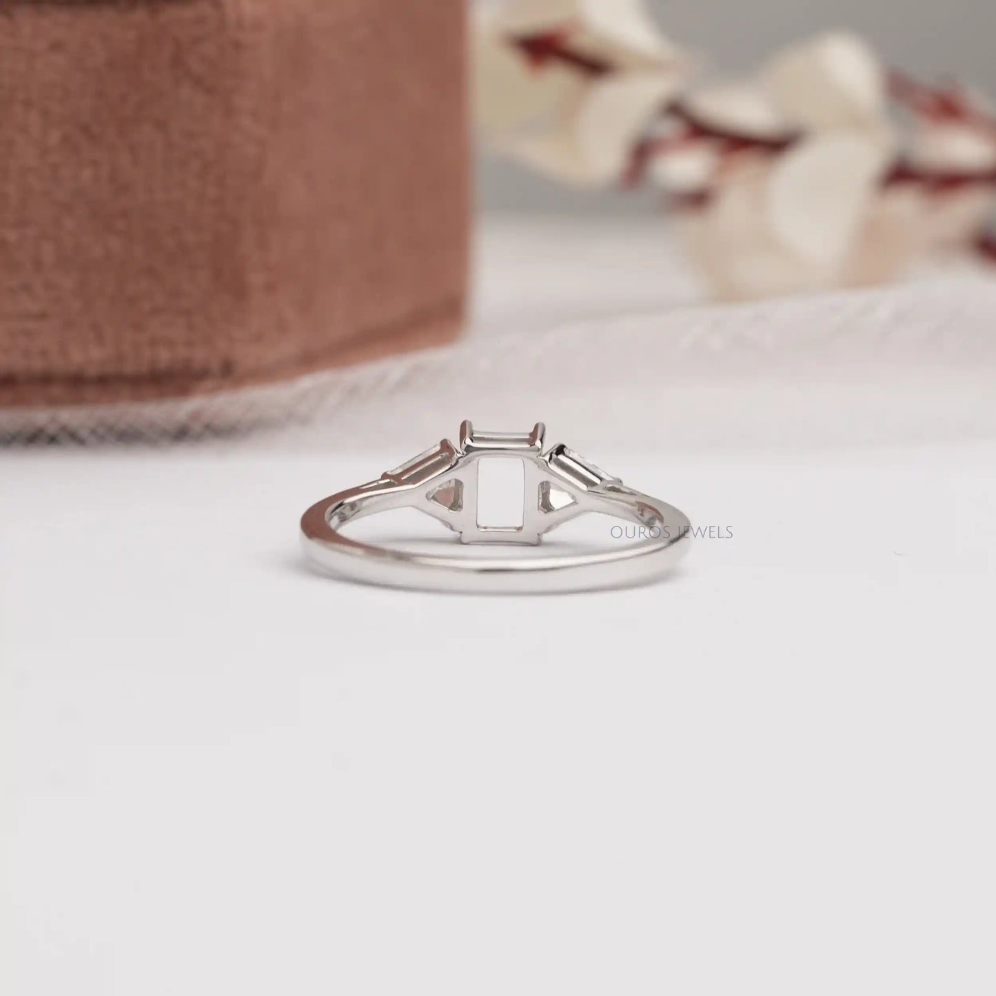 Antique Shape  Lab Diamond  Mount Ring