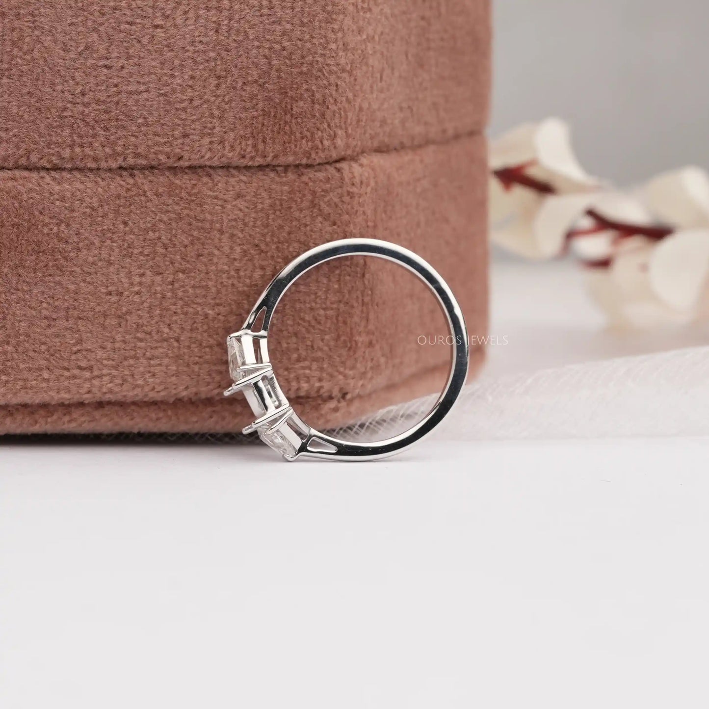 Antique Shape  Lab Diamond  Mount Ring