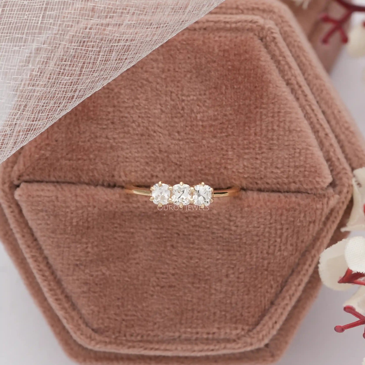 OMC Lab Diamond Three Stone Ring