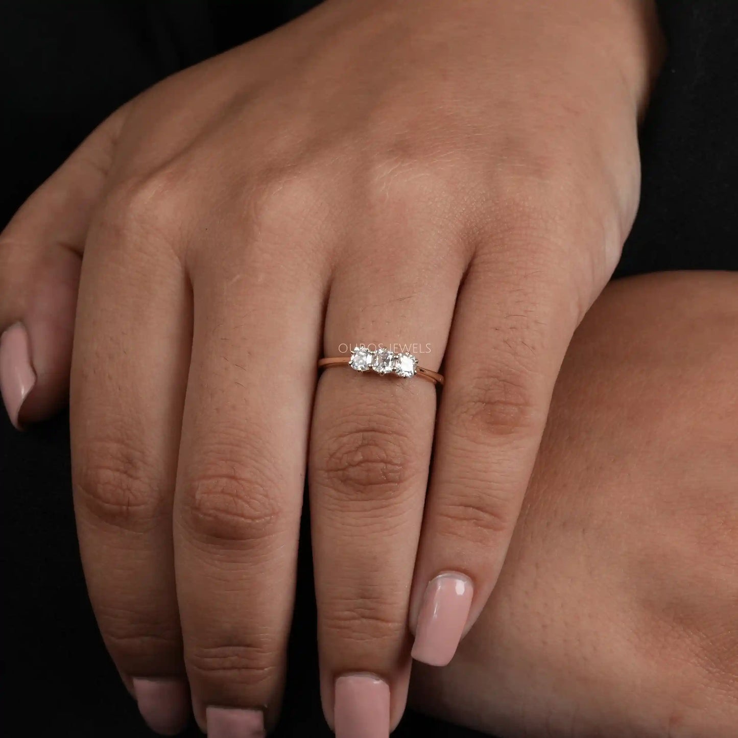 OMC Lab Diamond Three Stone Ring