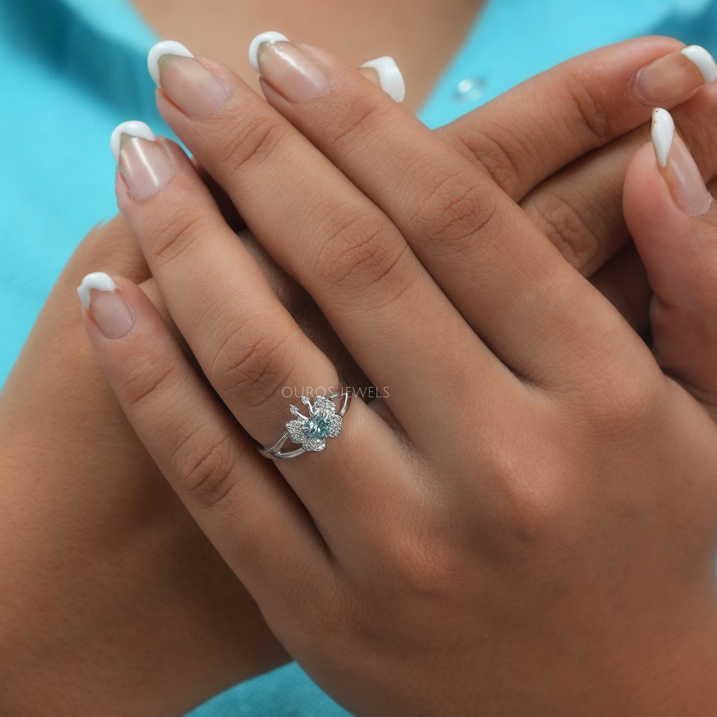 Heart Cut Butterfly Diamond Ring