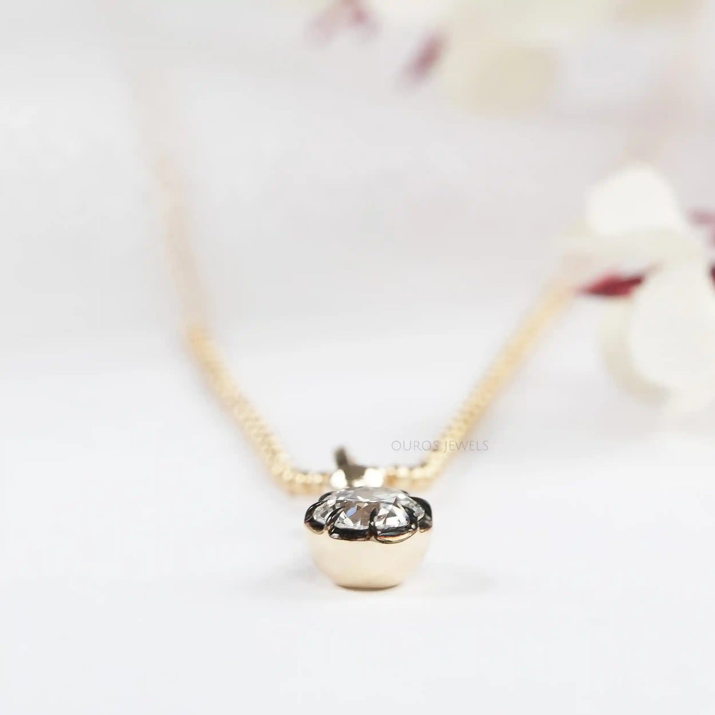 Black Coating OEC Solitaire Pendant