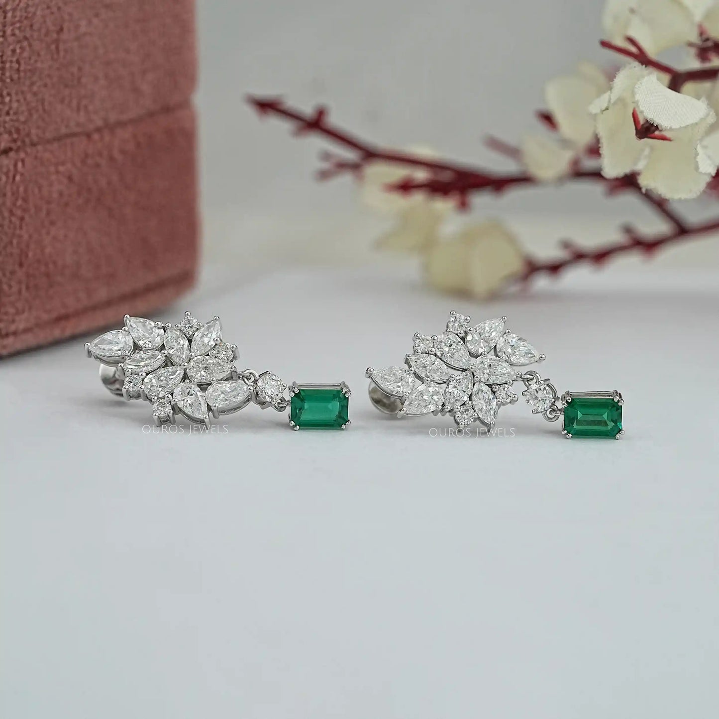 Multi Shape Cluster Lab Diamond Earring