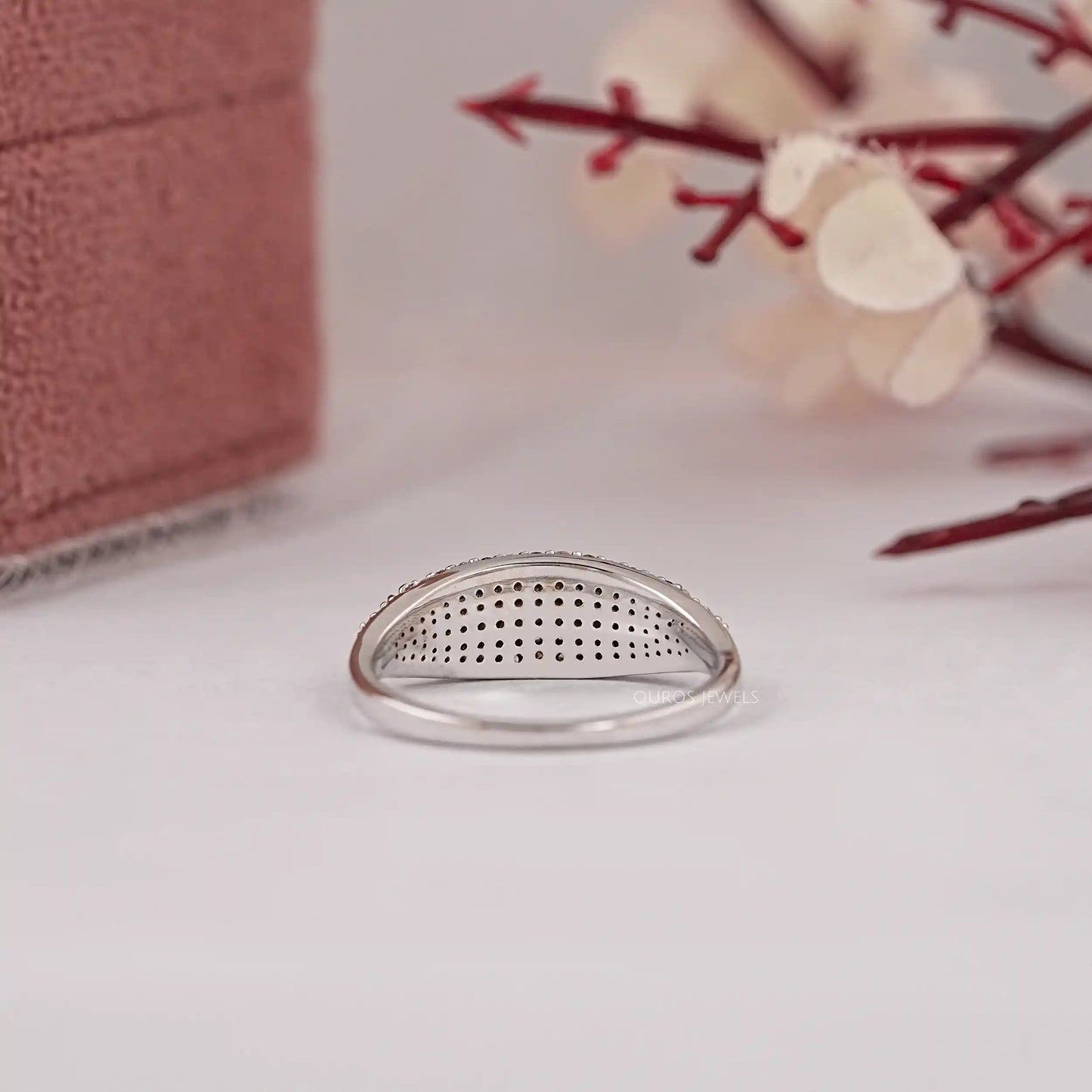 Pave Set Round Cut Chocolate Diamond Ring