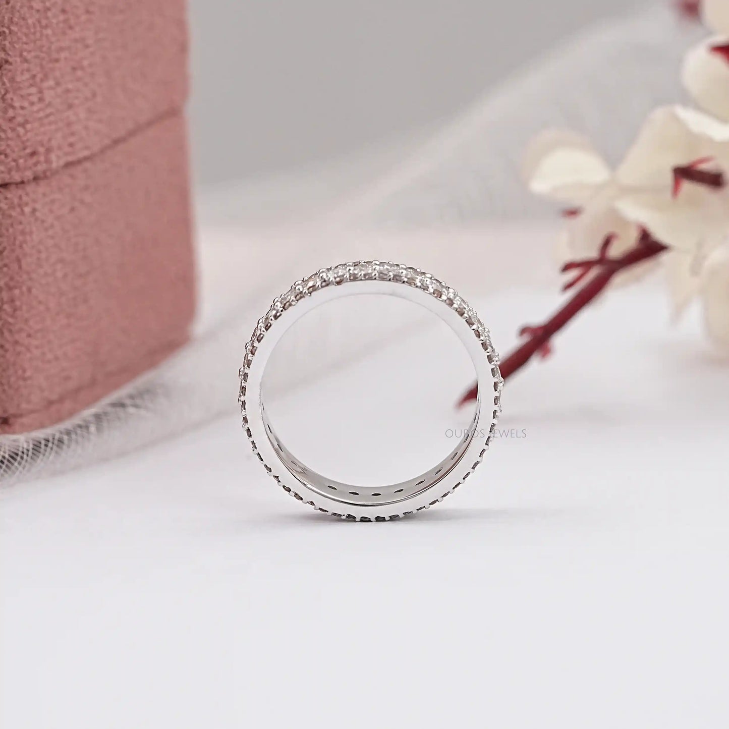 Channel Set Chocolate Round Cut Eternity Band