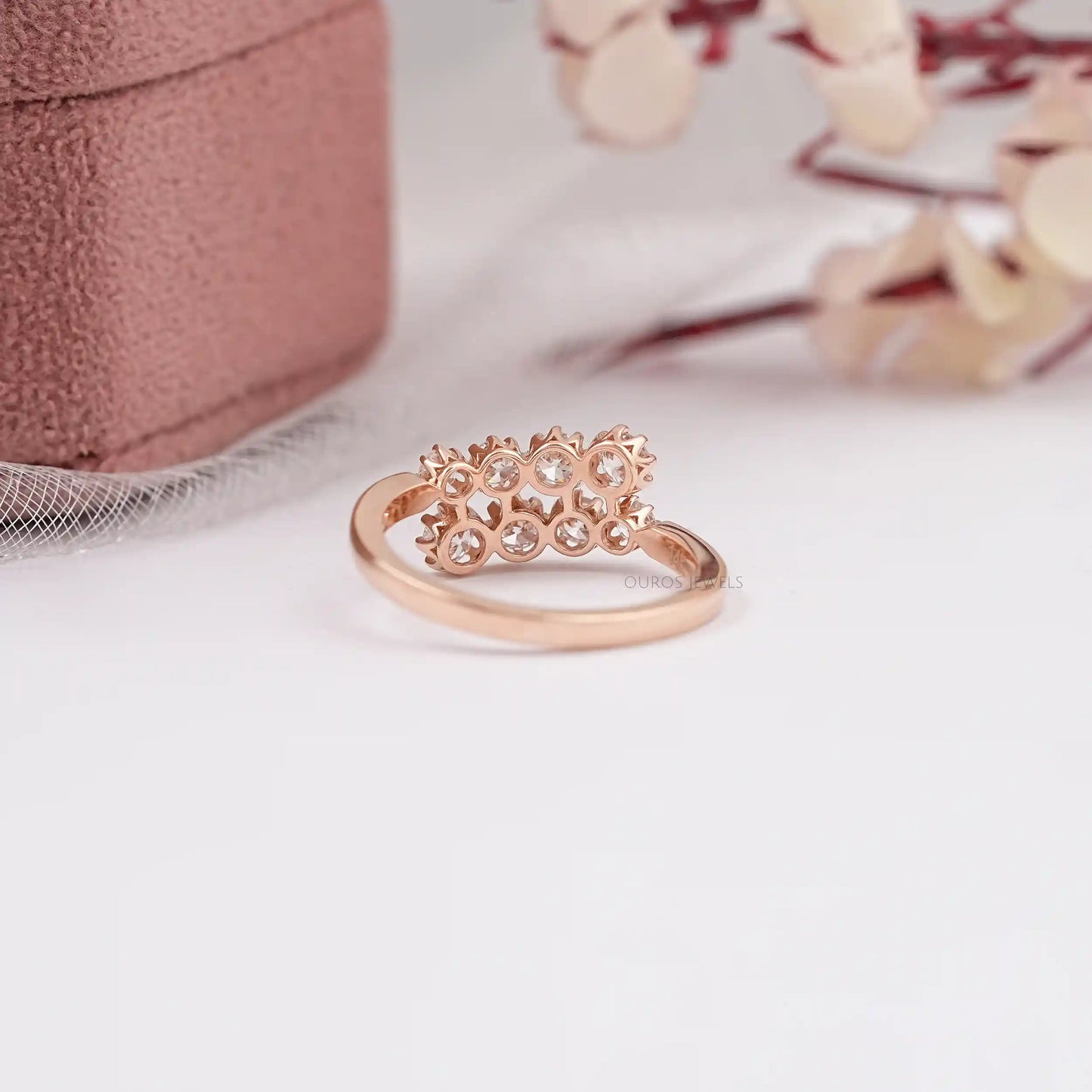 Old European Round Cut Bypass Engagement Ring