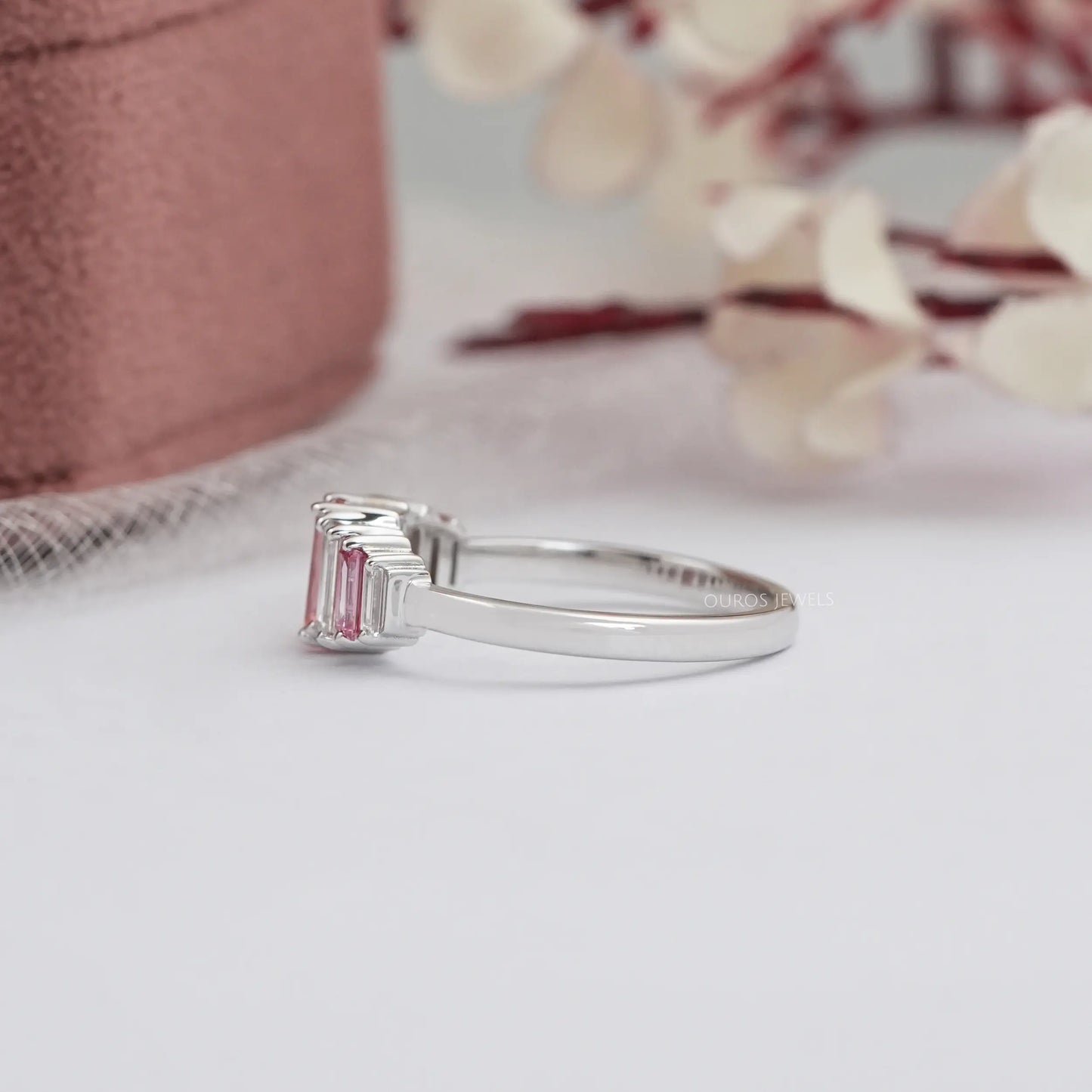 7 Stone  Baguette Cut Lab Diamond Ring