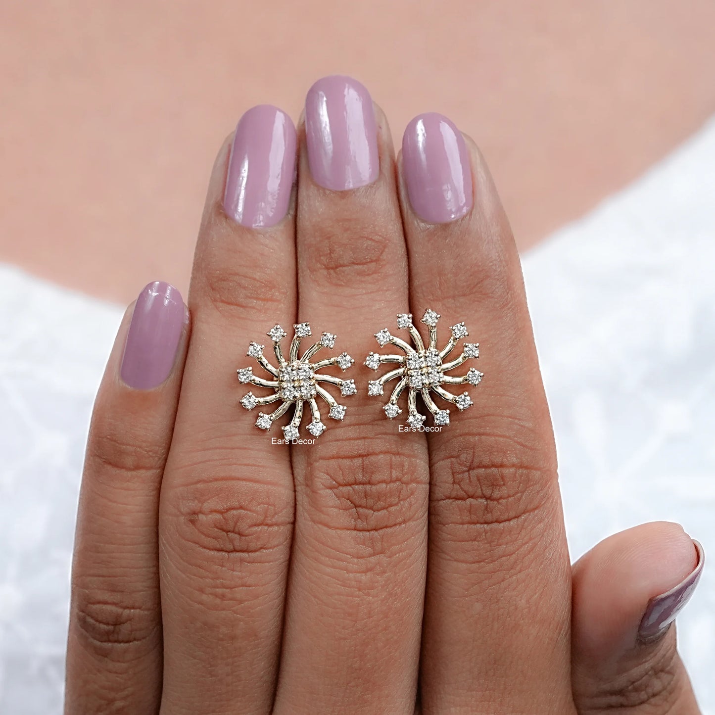 Earth Mined Round Diamond Stud Earrings