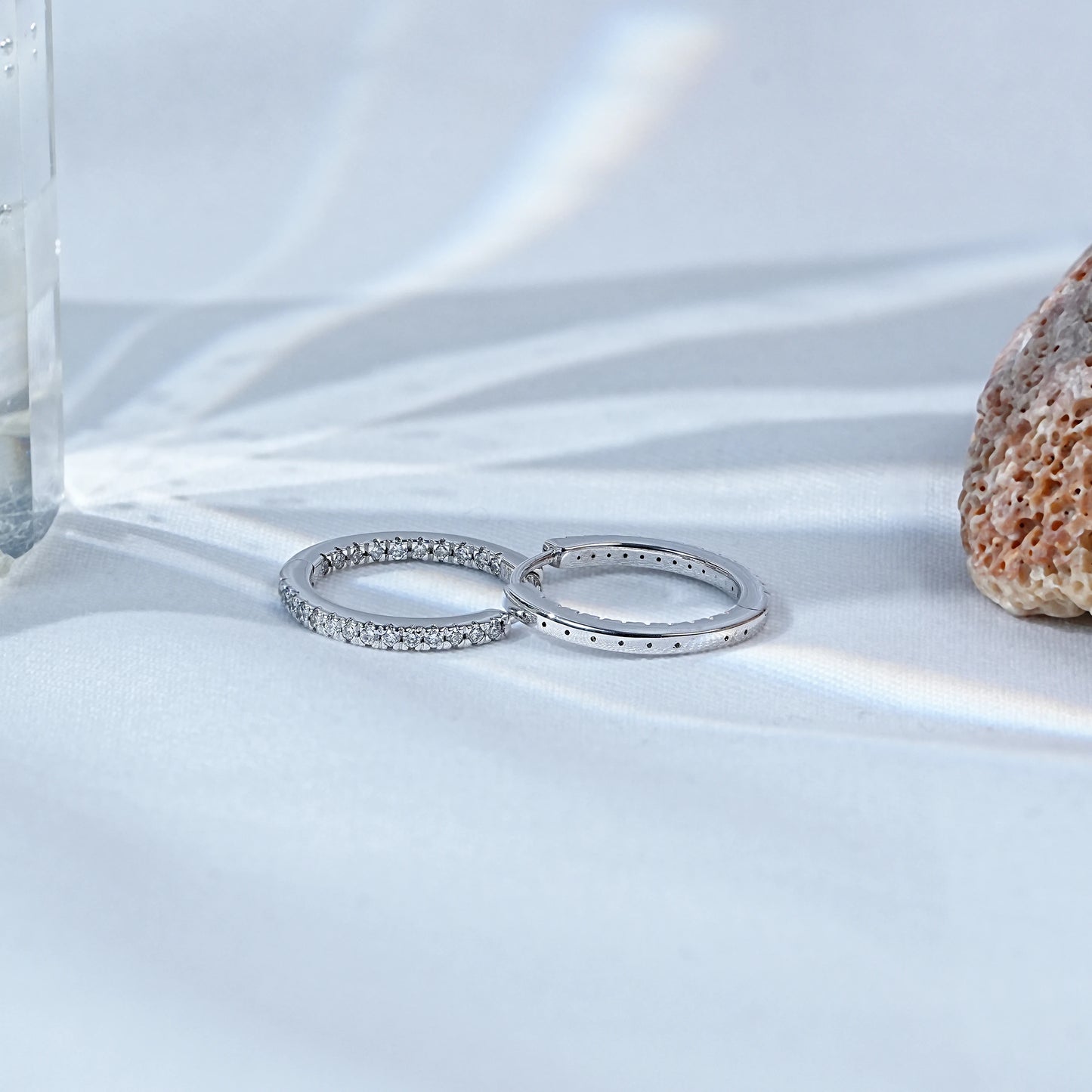 Round Lab Grown Diamond Hoops