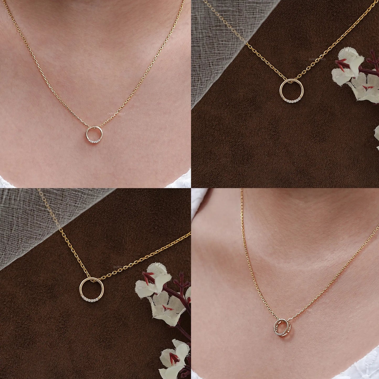 Round Shape Lab Grown Diamond Women Pendant