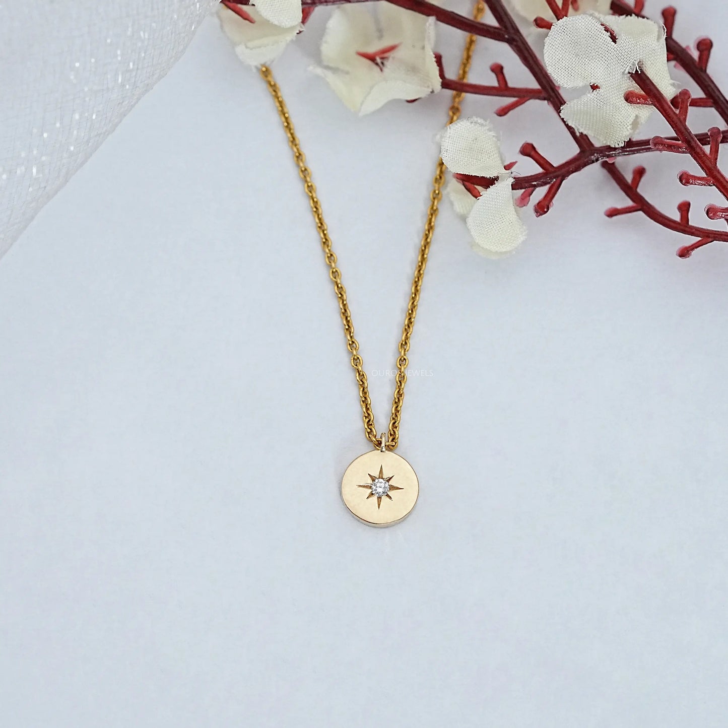 Round Lab Grown Diamond Women Pendant