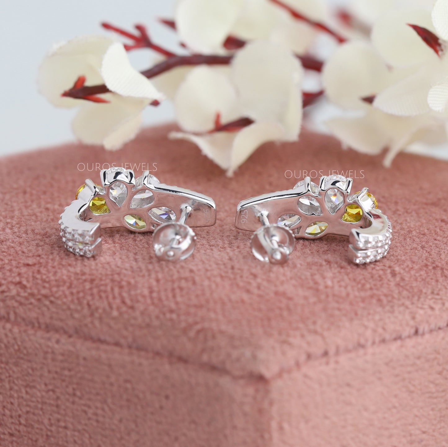 Multi Shape Pear & Round Cut Earrings