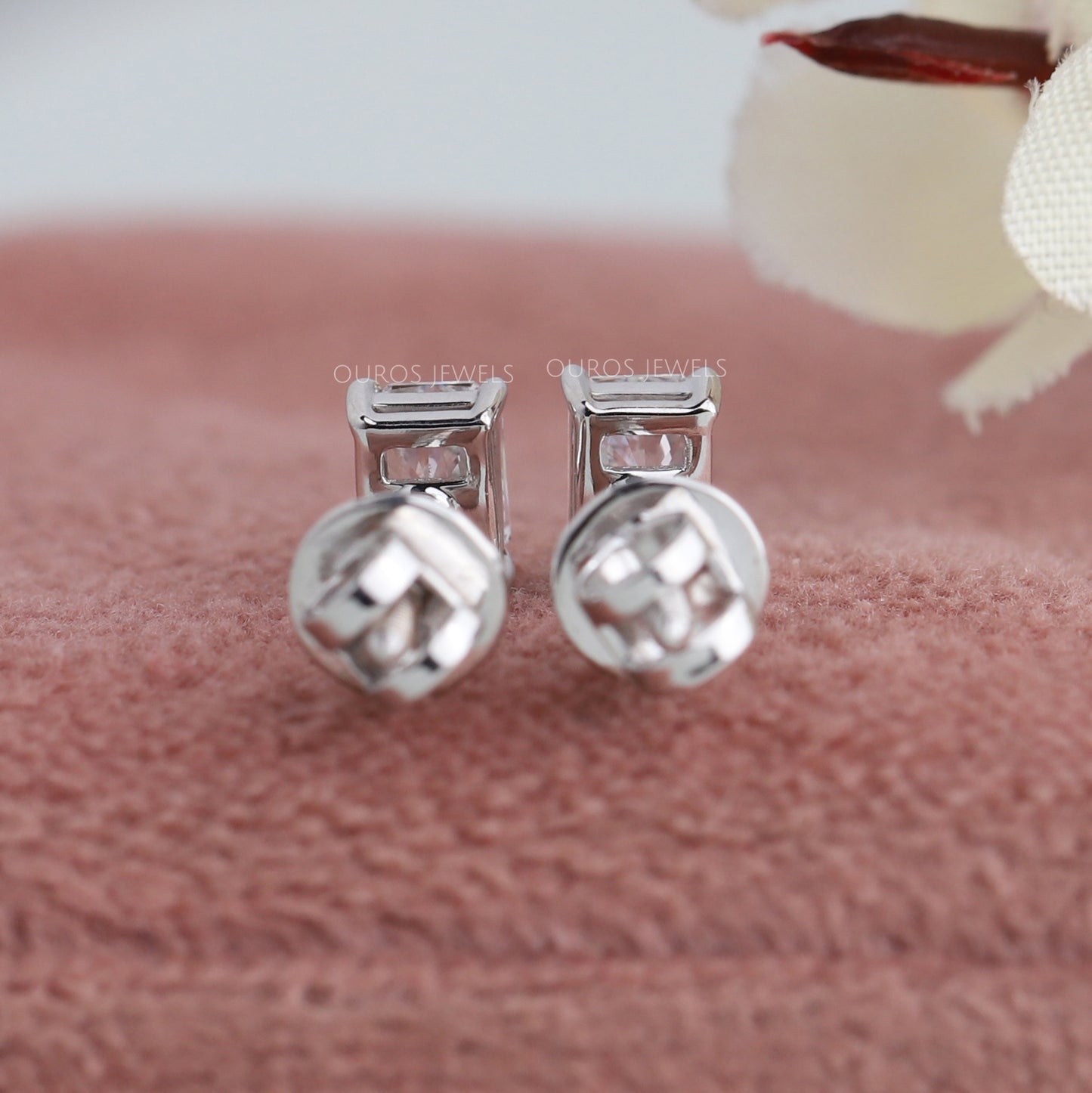 Radiant Cut Lab Diamond Stud