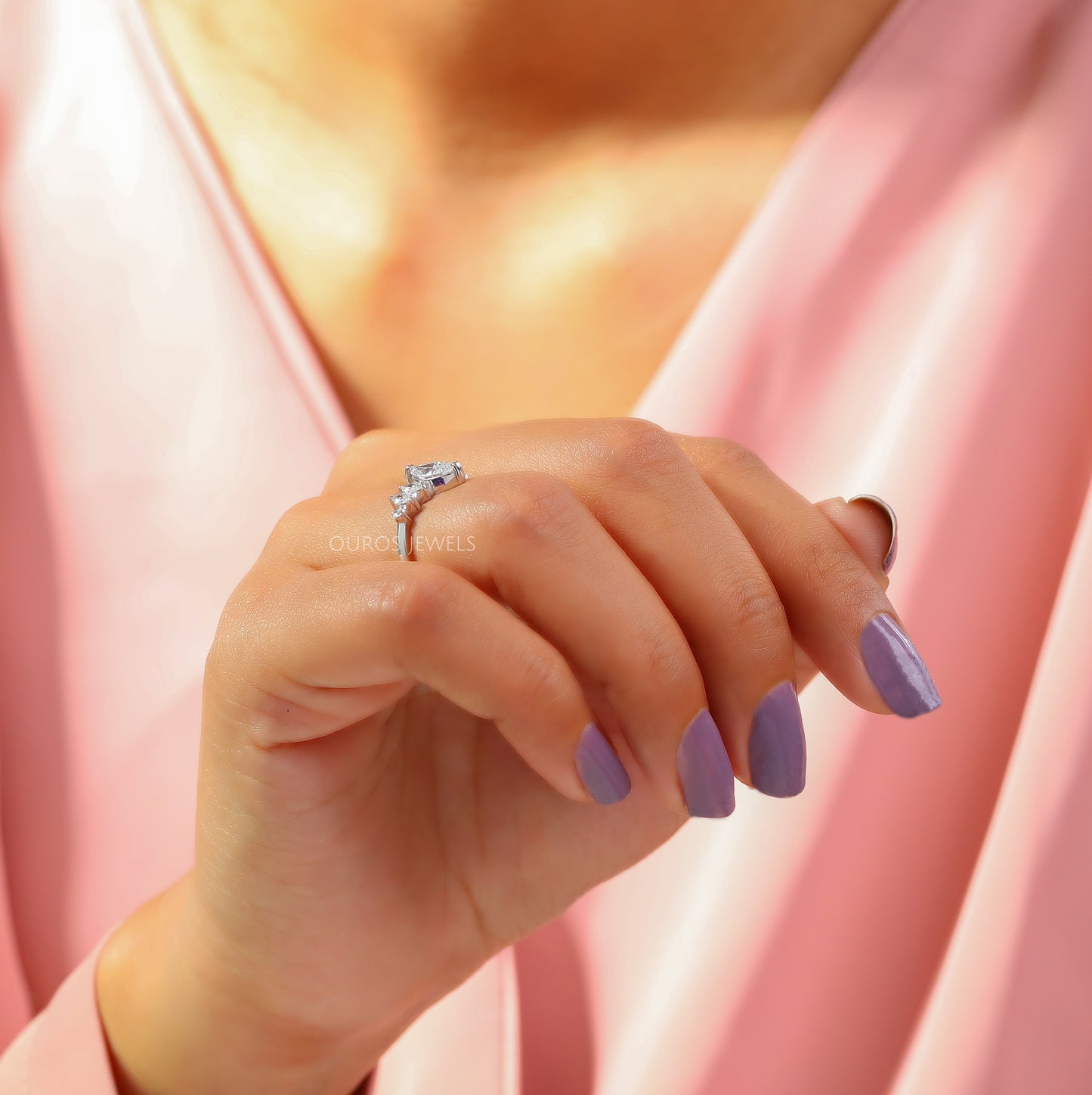 Marquise & Round Cut Diamond Ring