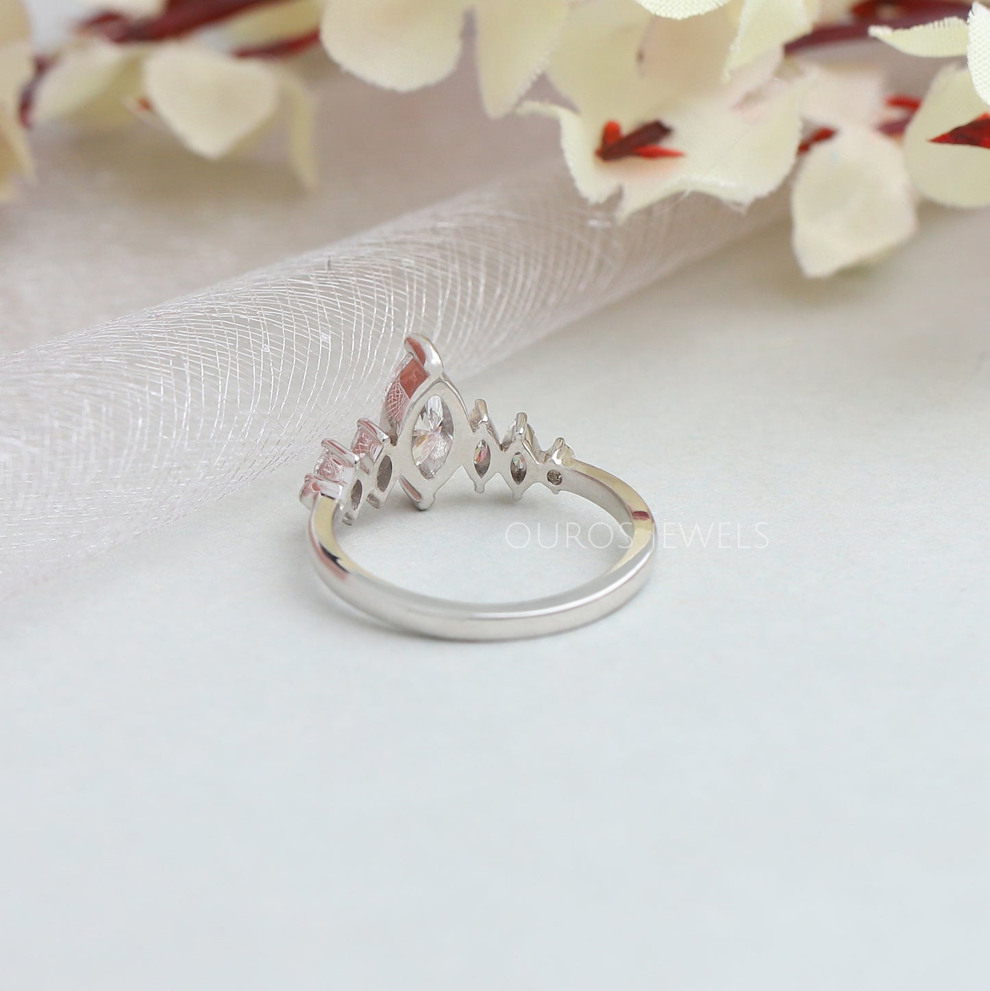 Marquise & Round Cut Diamond Ring