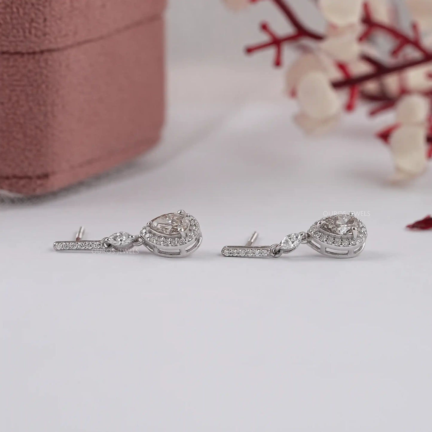 Olive Pear Shape Drop Dangle Earring