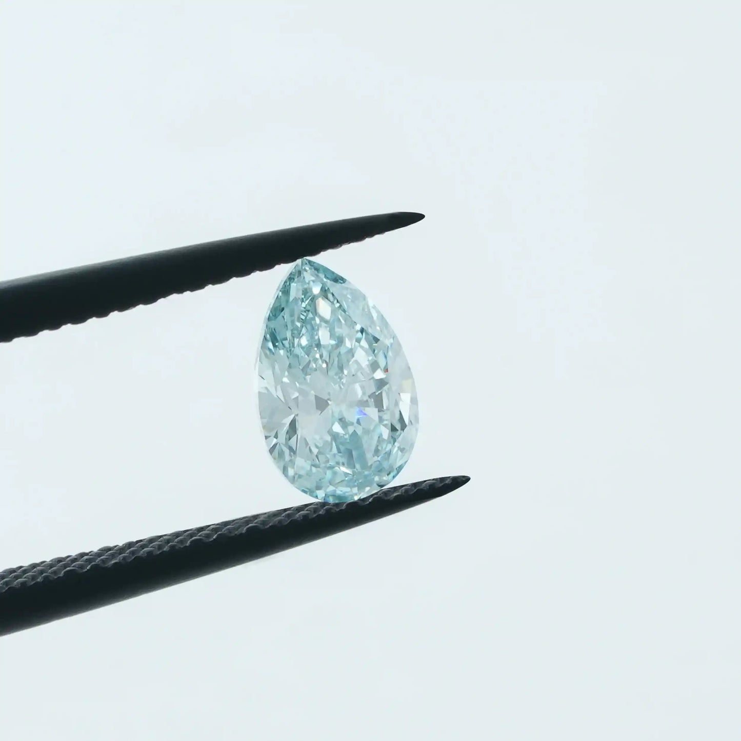 1.07 Carat Light Blue Pear Cut Lab Grown Diamond