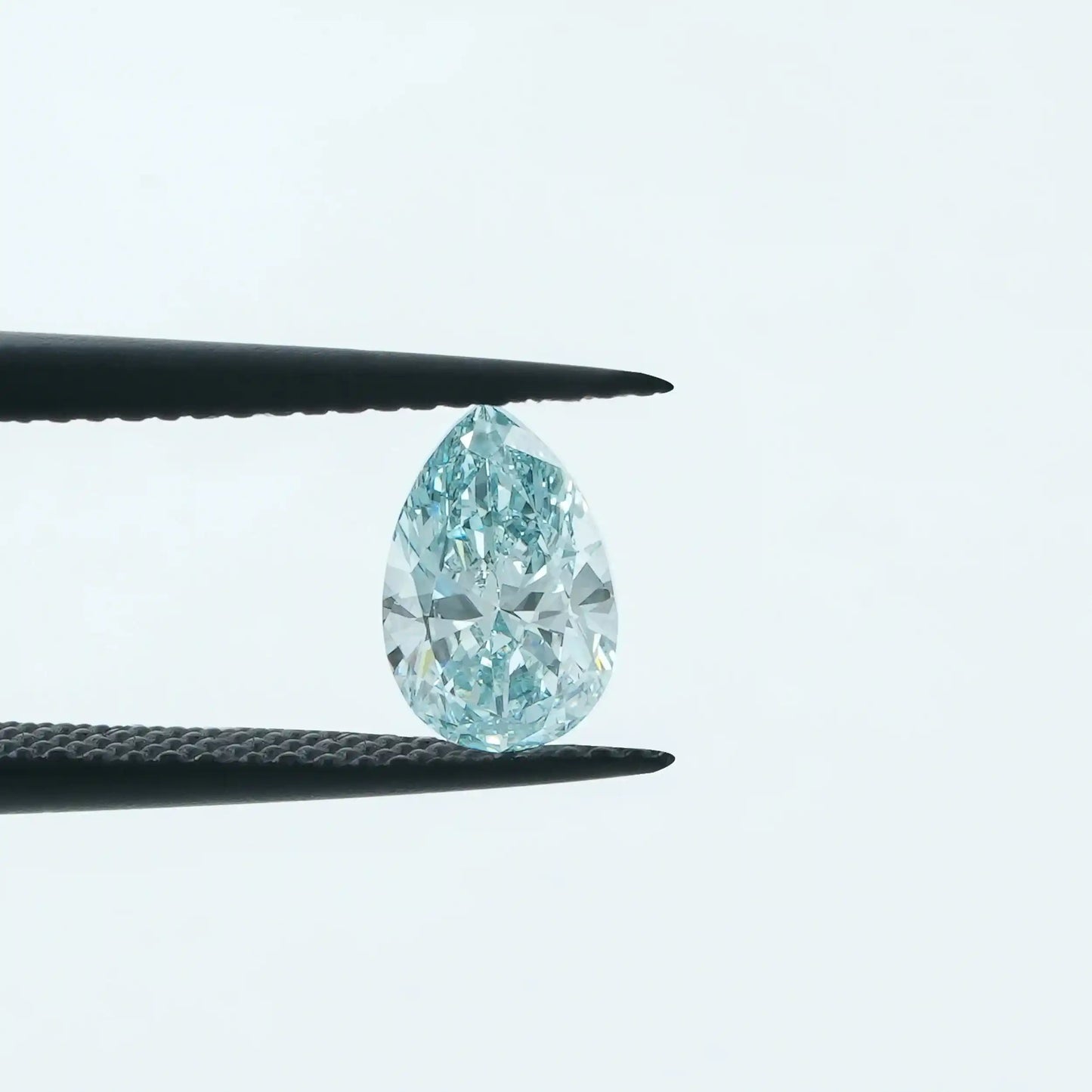 1.07 Carat Light Blue Pear Cut Lab Grown Diamond