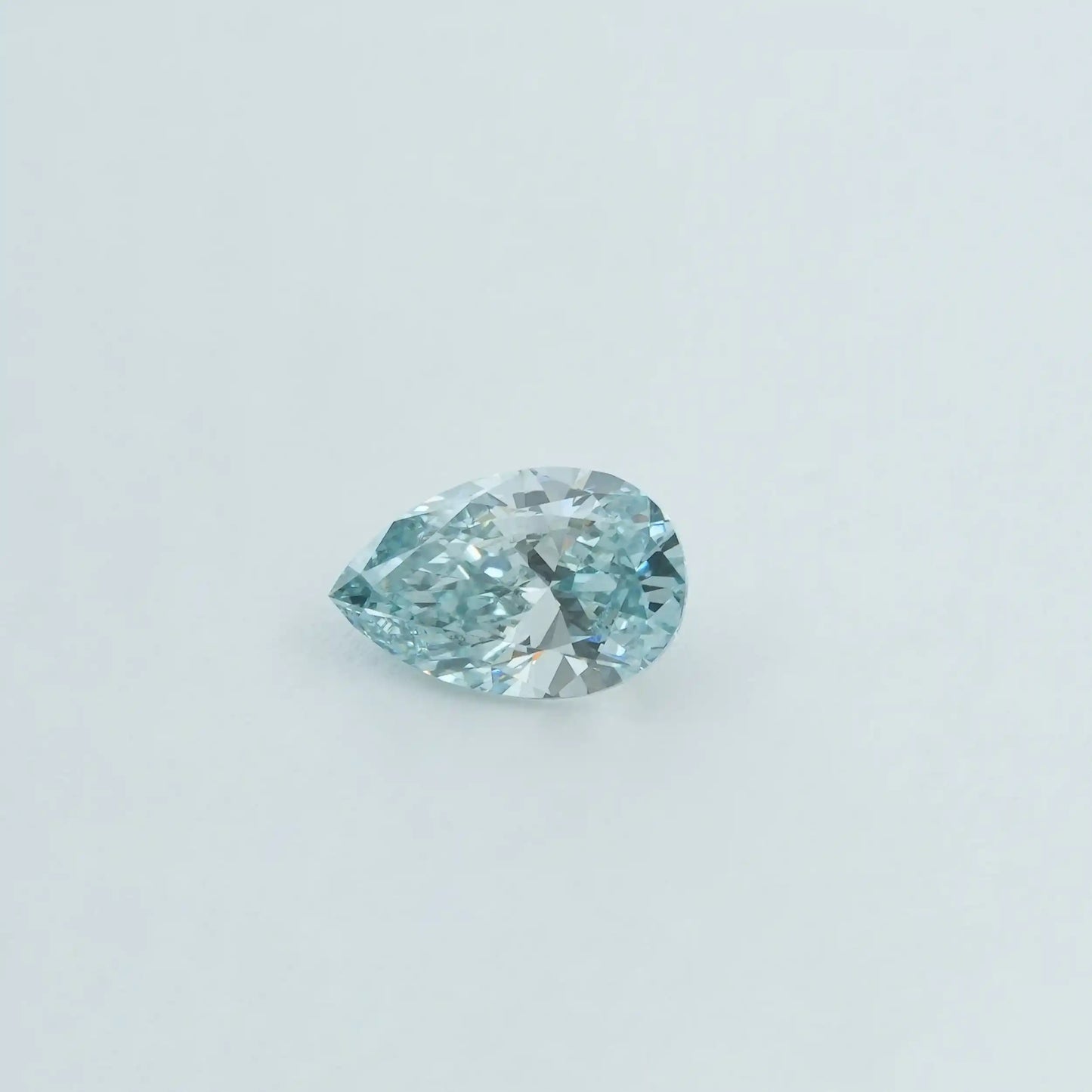 1.07 Carat Light Blue Pear Cut Lab Grown Diamond
