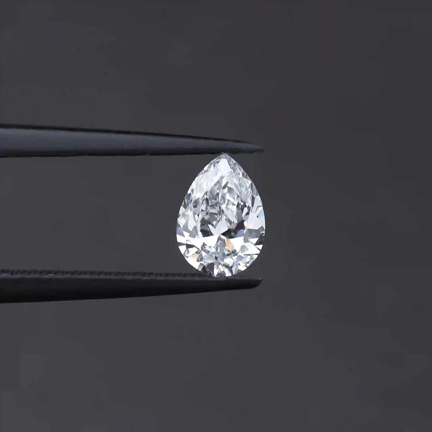 0.60 Carat Light Blue Pear Cut Lab Grown Diamond