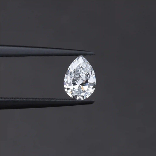 0.60 Carat Light Blue Pear Cut Lab Grown Diamond