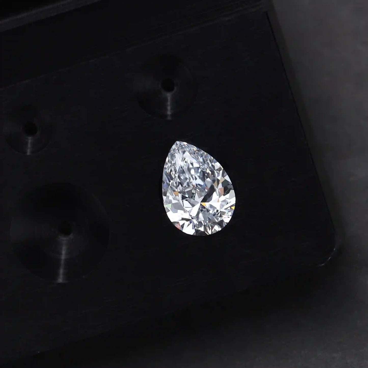 0.60 Carat Light Blue Pear Cut Lab Grown Diamond