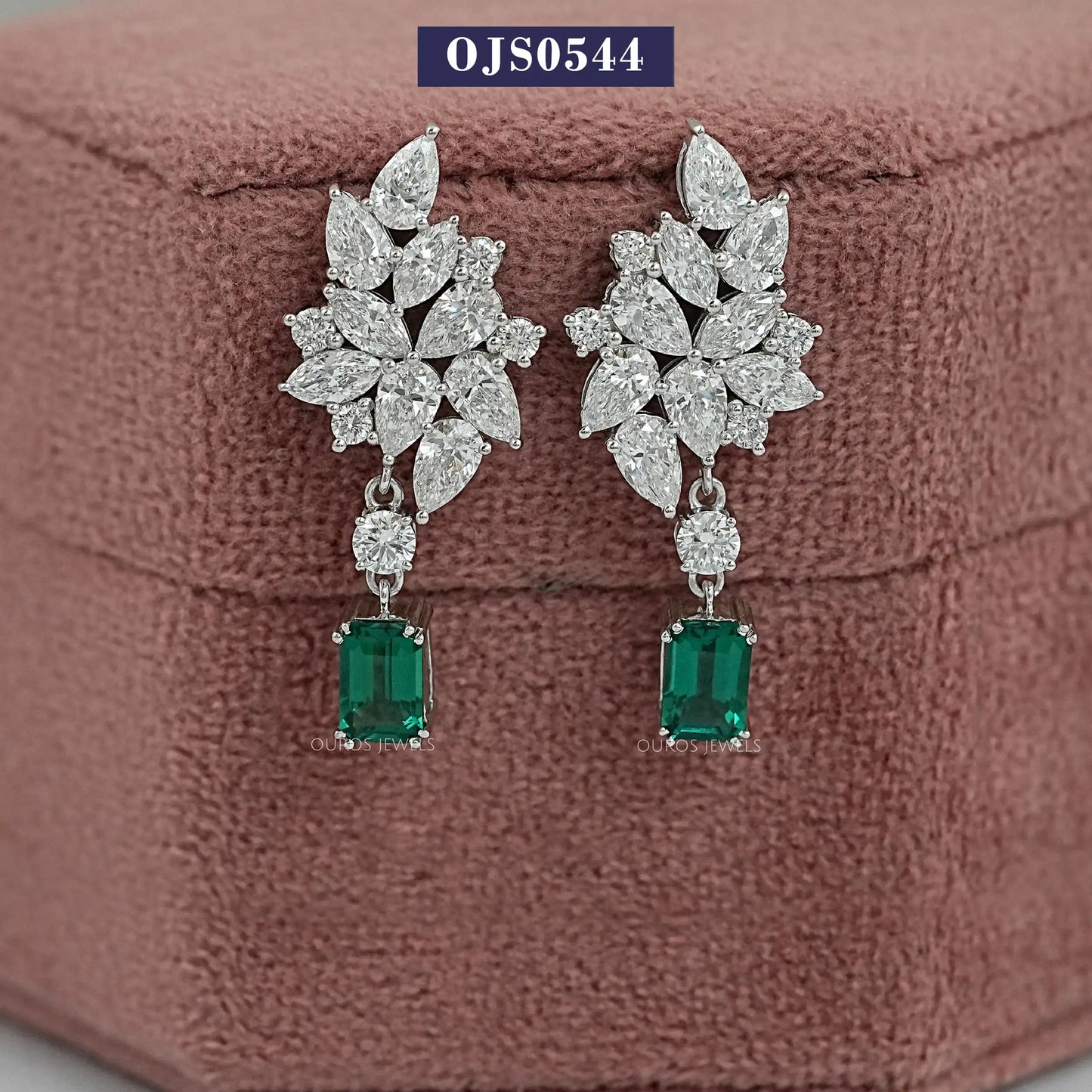 Multi Shape Cluster Lab Diamond Earring