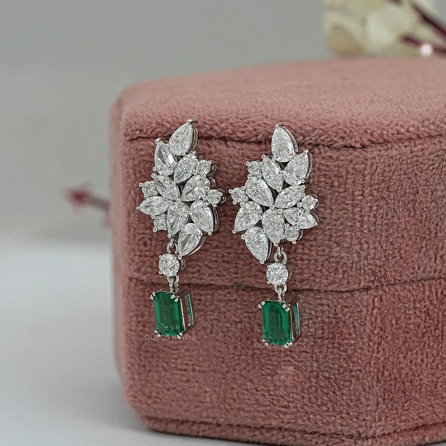 Multi Shape Cluster Lab Diamond Earring