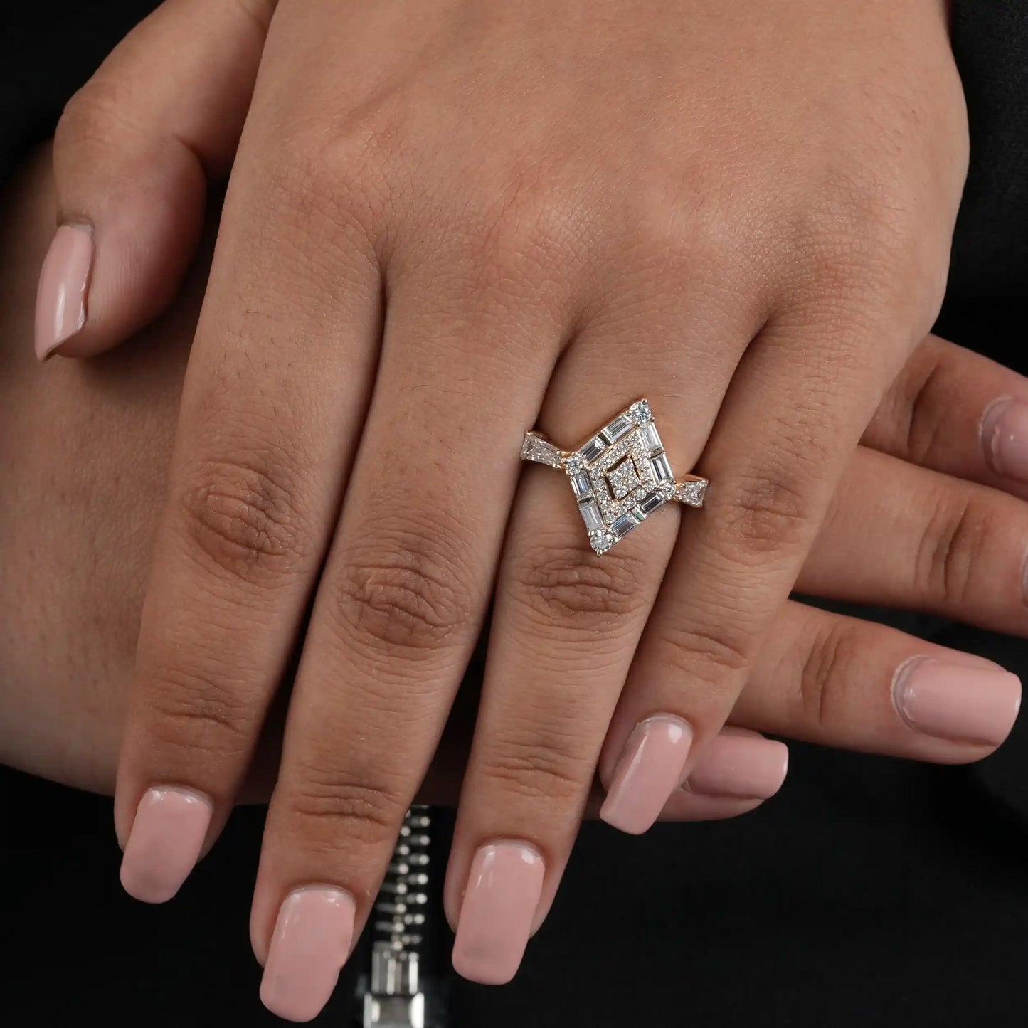 Multi Shape Lab Grown Diamond  Bridal  Ring