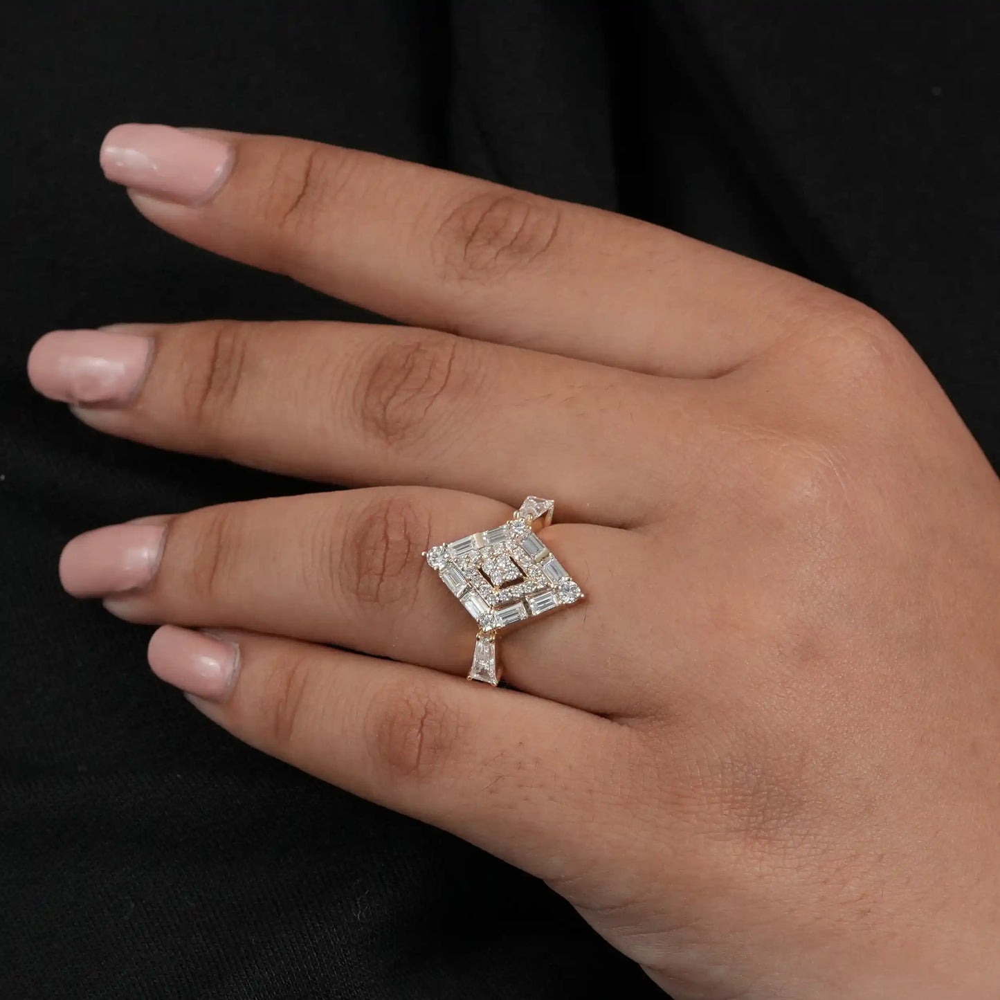 Multi Shape Lab Grown Diamond  Bridal  Ring