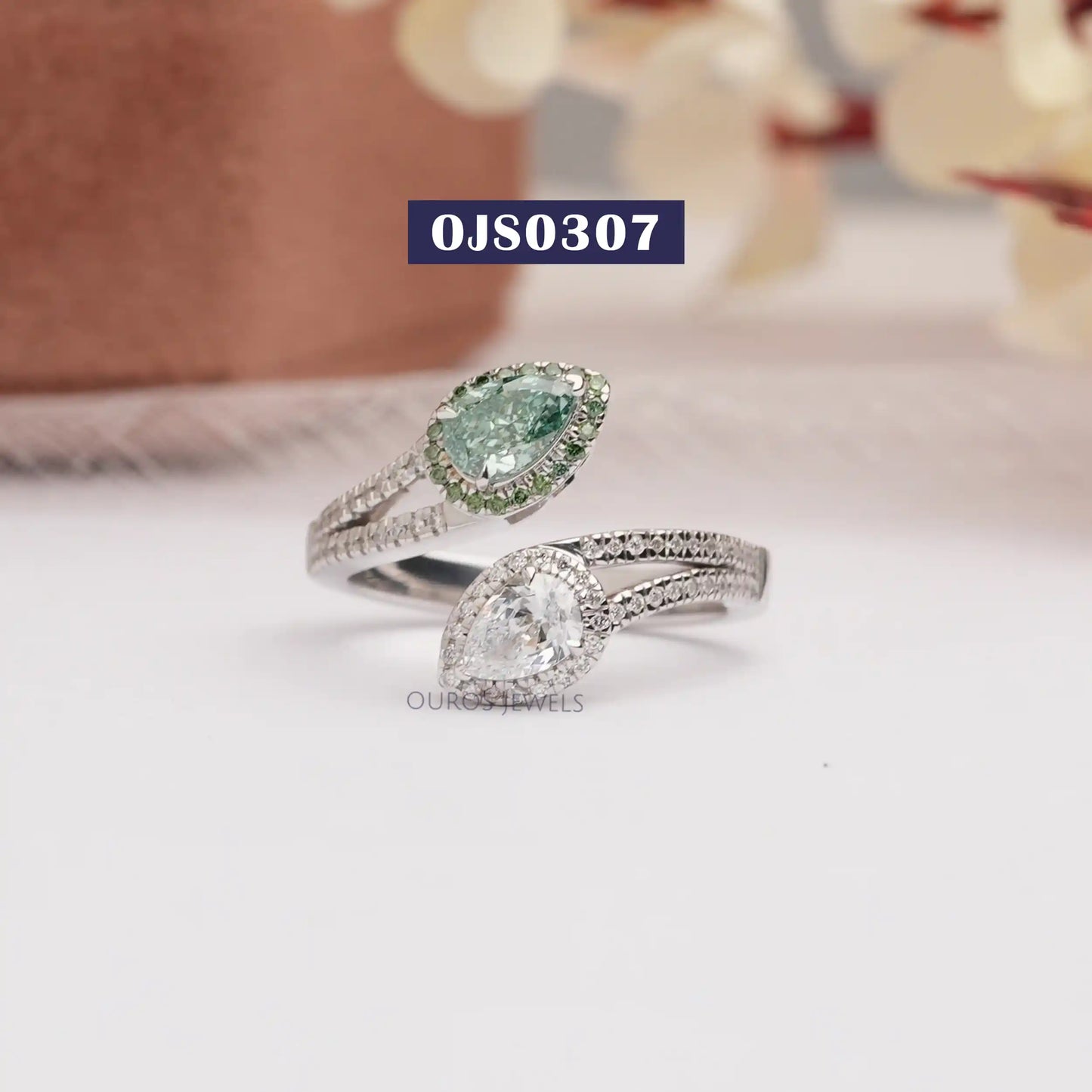 Bypass Pear Shape Lab Diamond Ring