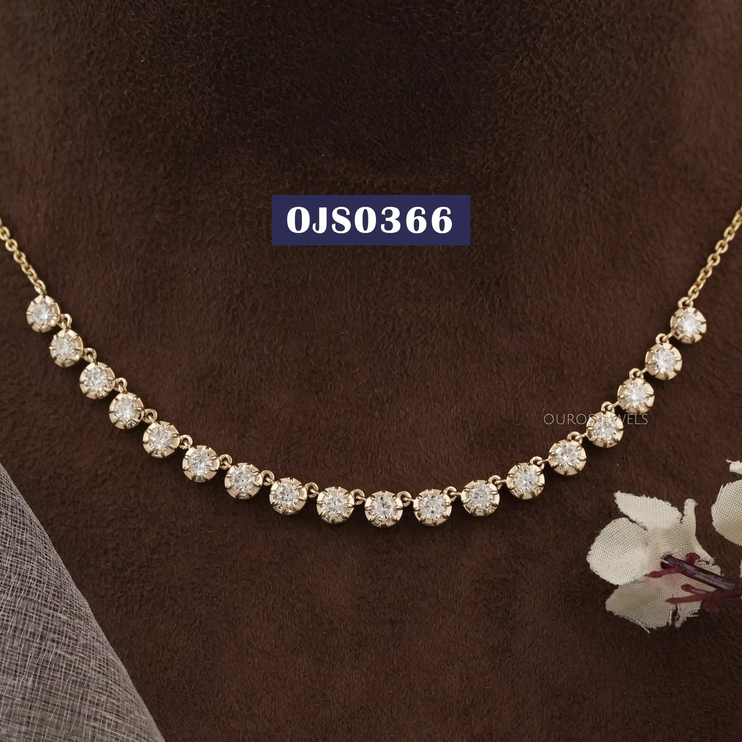 Old European Round Charm Necklace