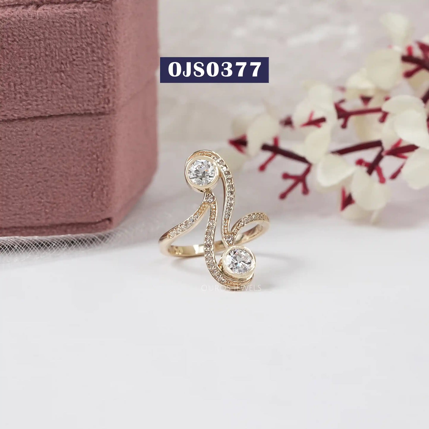 Antique Shape Lab Diamond Engagement Ring