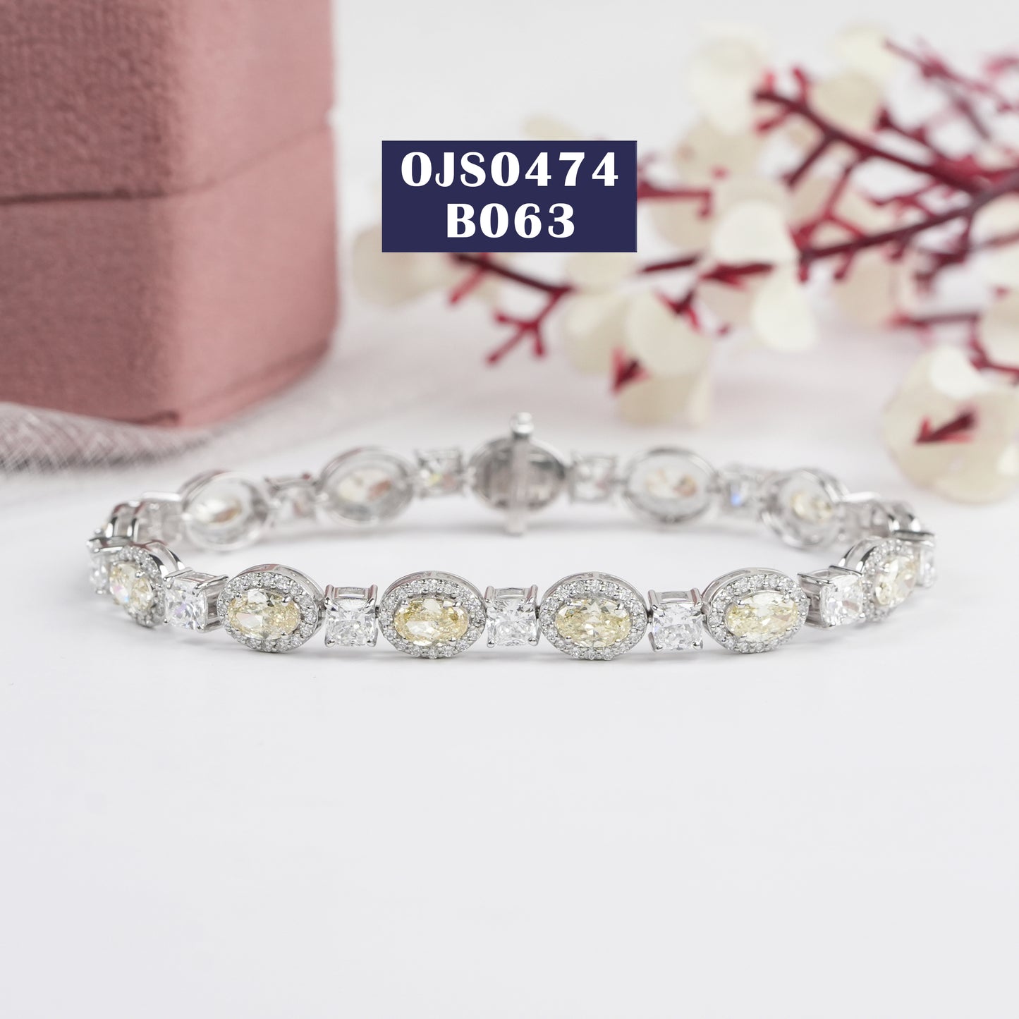 Yellow Oval Cut Diamond Bracelet