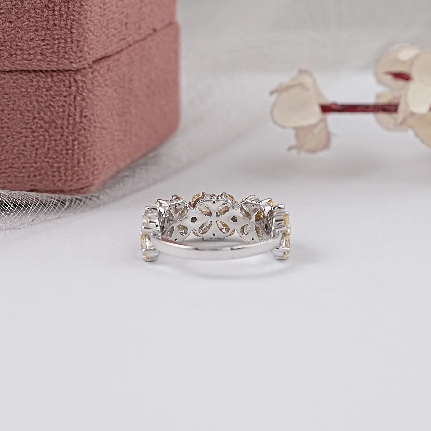 Yellow Pear Cut Lab Grown Diamond Ring