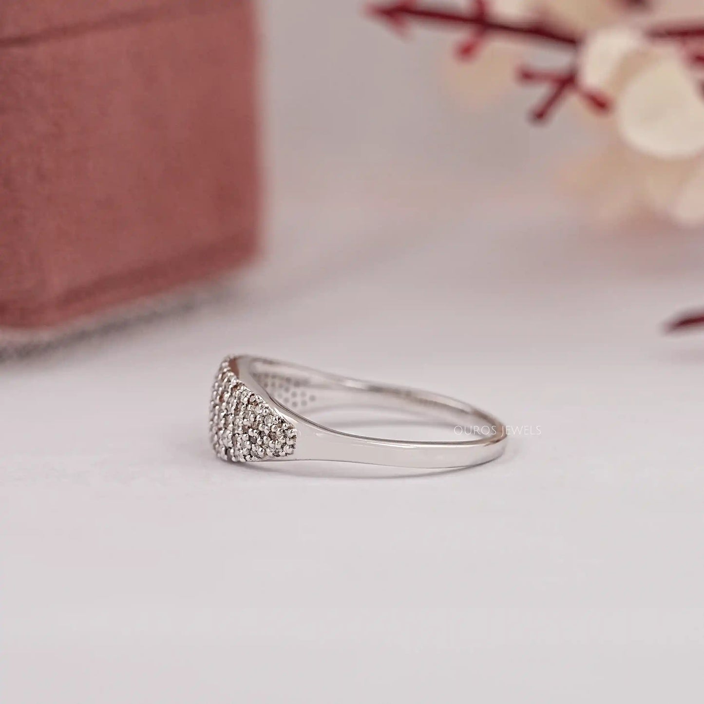 Pave Set Round Cut Chocolate Diamond Ring