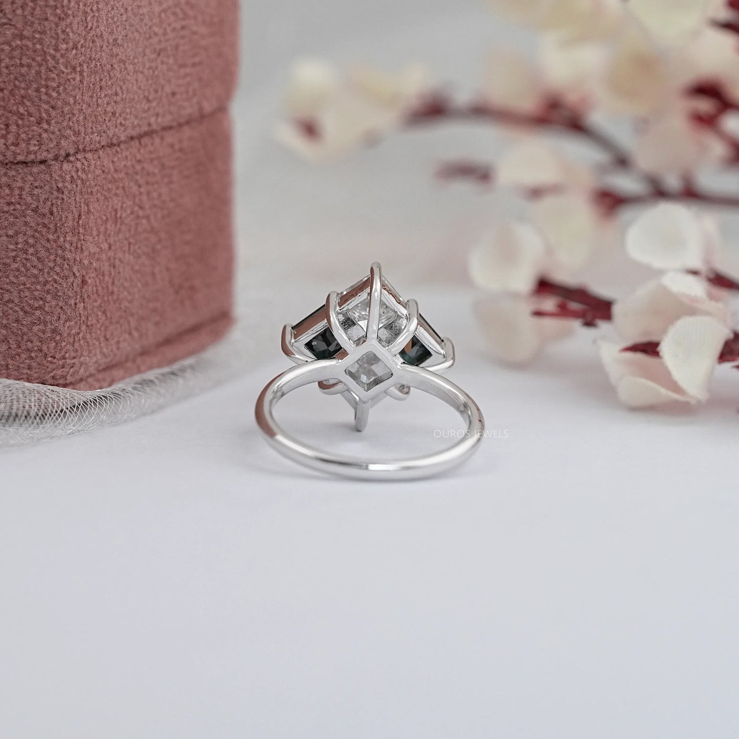 Black Princess Shape Lab Diamond Ring