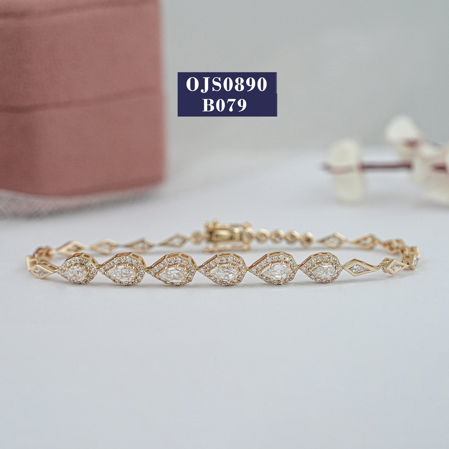 Step Cut Pear And Kite Cut Lab Grown Diamond Bracelet