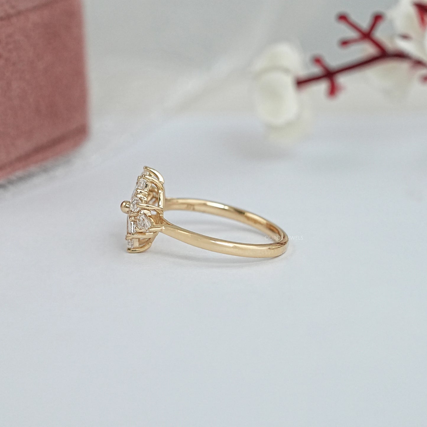 Kite Cut Lab Diamond Wedding Ring