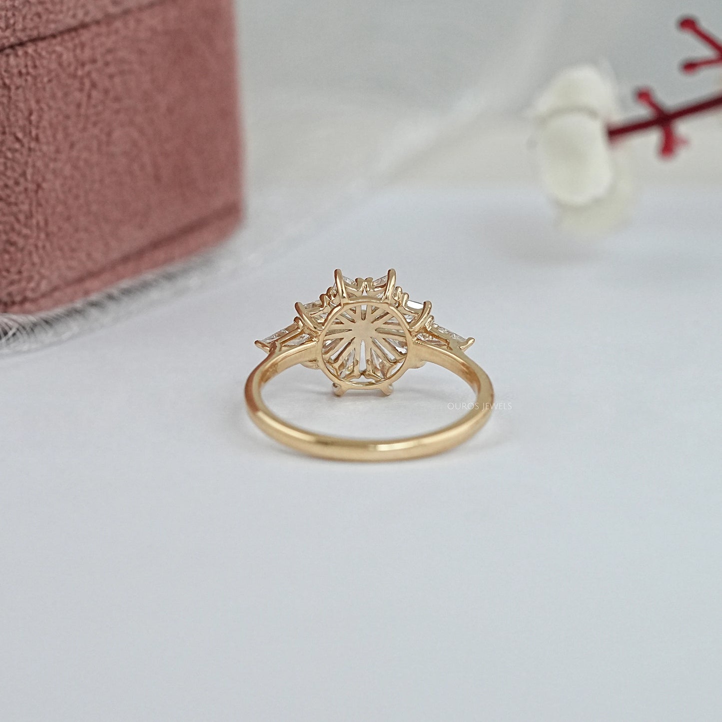 Kite Cut Lab Diamond Wedding Ring