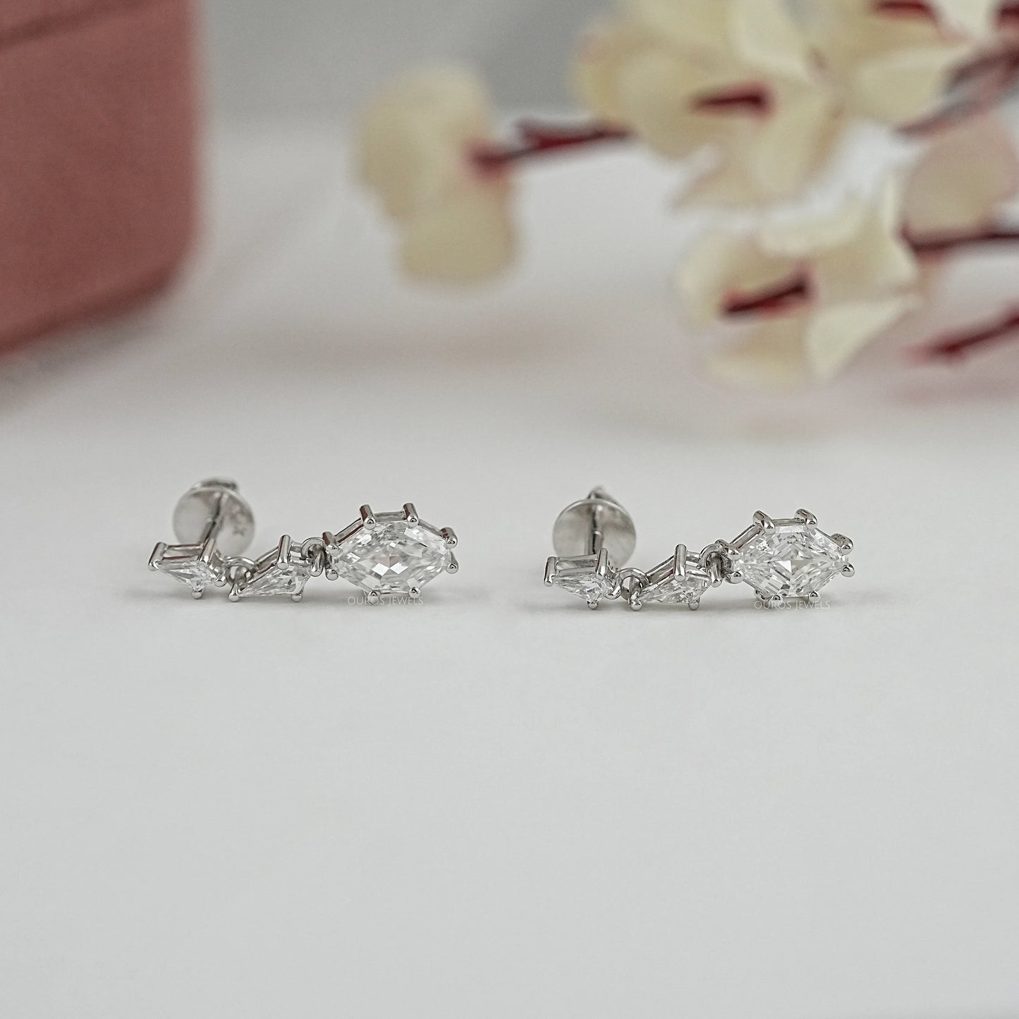 Step Cut Shield And Kite Cut Drop & Dangle Earrings