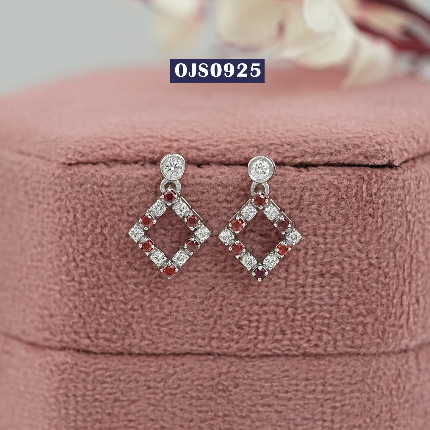 Gemstone Lab Created Diamond Earrings