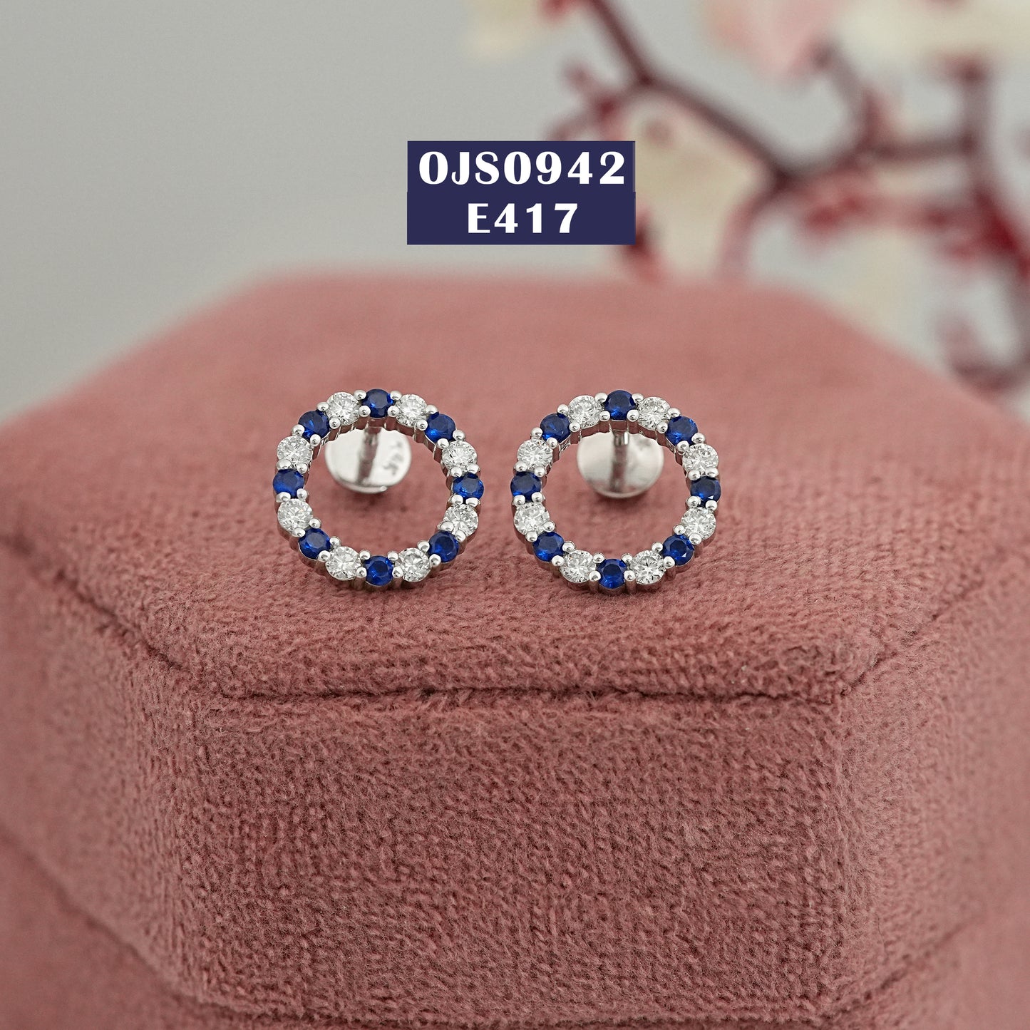 Sapphire Lab Gemstone Studs