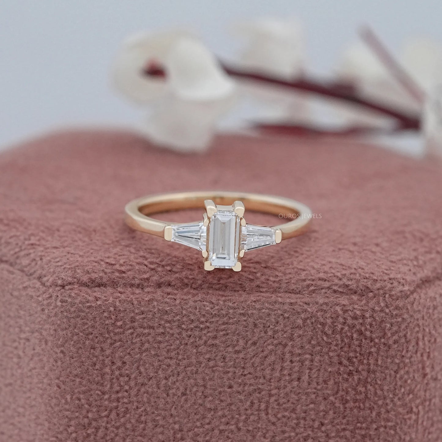 Yellow Gold Baguette Cut Band