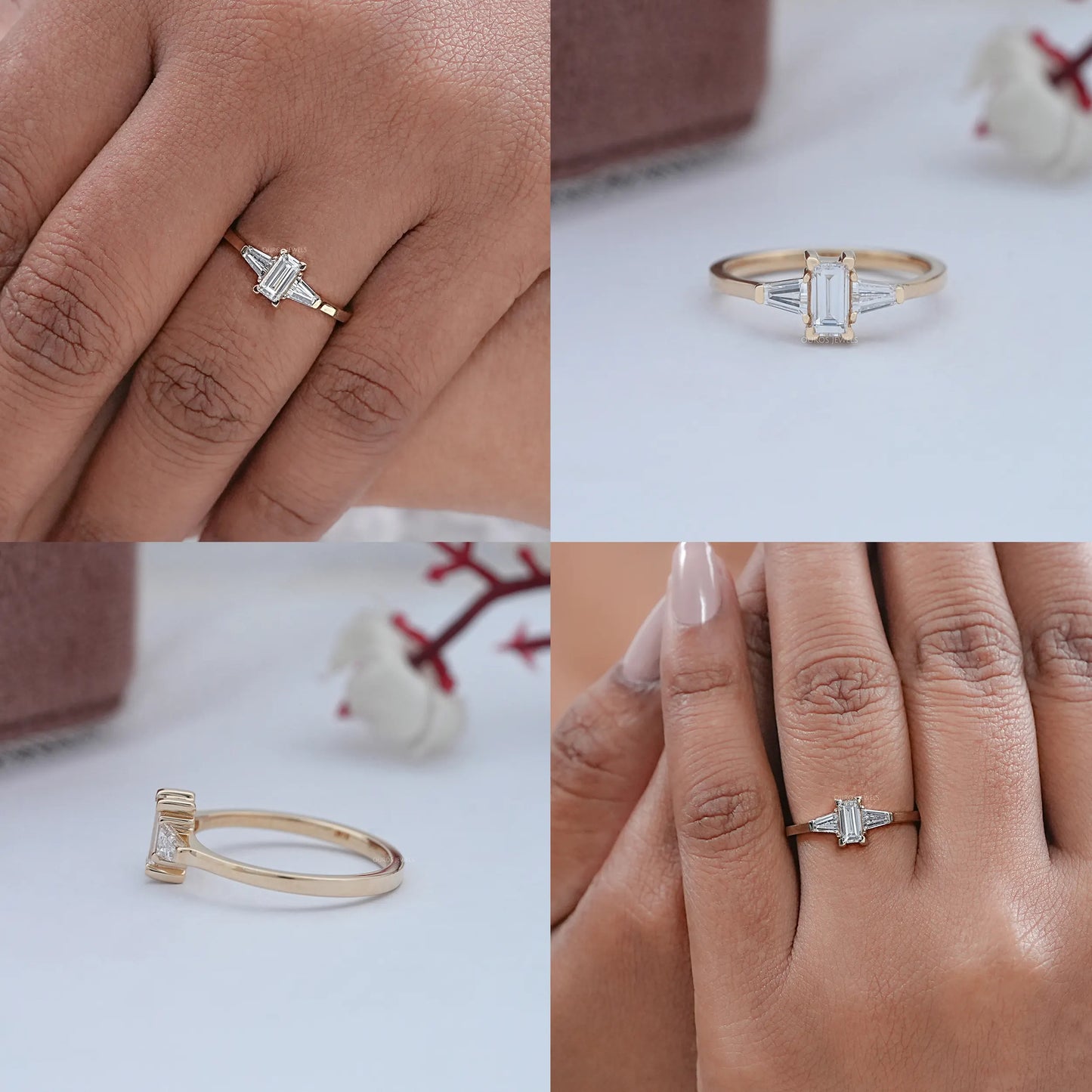 Yellow Gold Baguette Cut Band